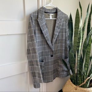 H&M plaid pant suit set, flexible fabric